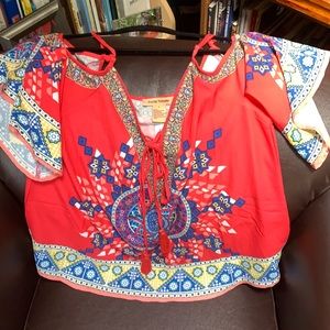 Peekaboo shoulder blouse